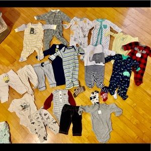 Baby bundle 3-6 month clothing (some organic, mostly all cotton)